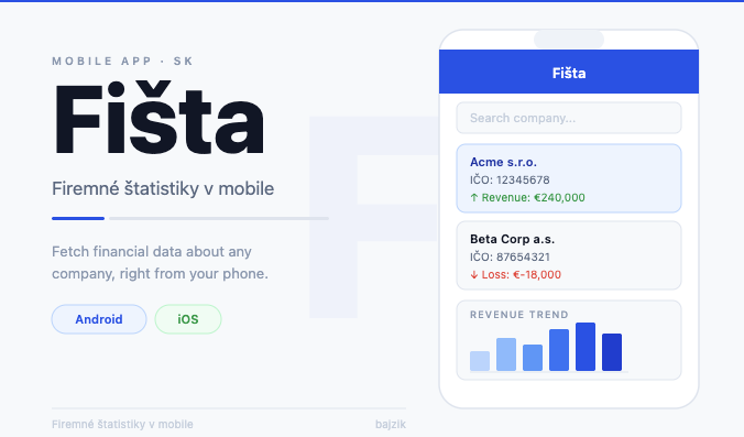 FIŠTA – Firemné štatistiky v mobile
